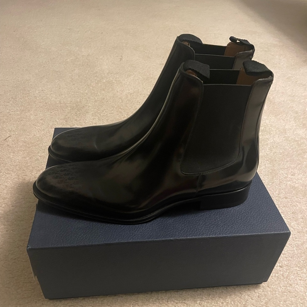 Dior Homme Black Leather Chelsea Boots
